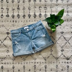 Loft Light Washed Distressed Jean Shorts - Size 24
